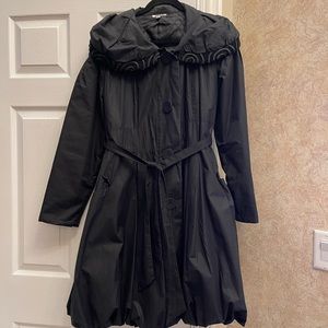 European women trench coat black size L
